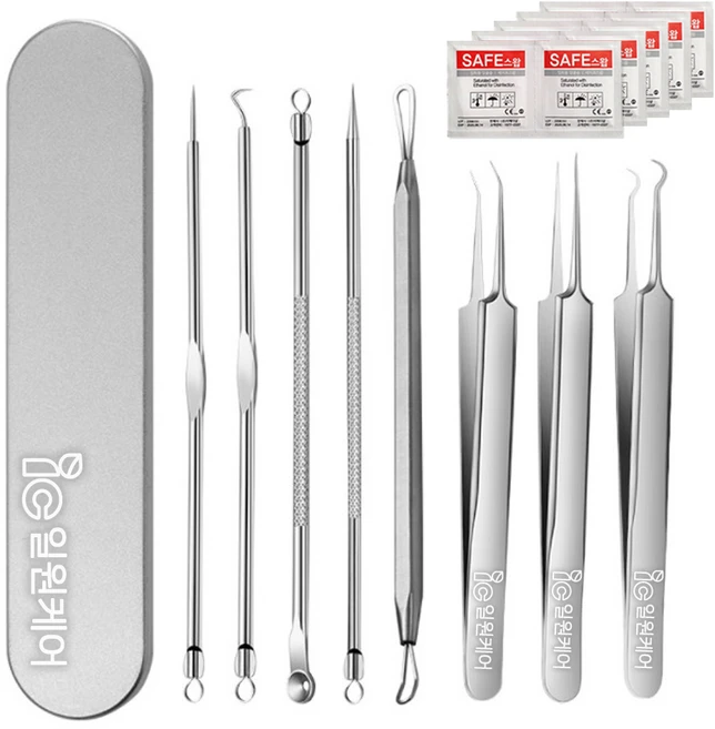 일원케어 피지 블랙헤드 압출기 제거기 13종 세트, 1개 - 쿠팡