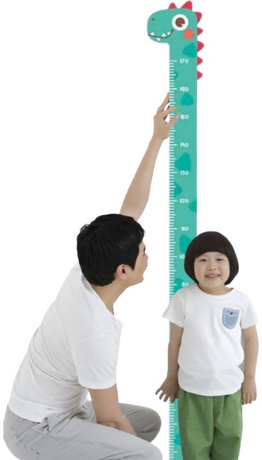 브라이프 쑥쑥크는 아이 키재기 벽 스티커, 공룡, 1세트