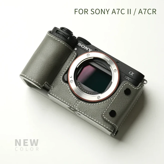 Mr.Stone 소니 A7C2 카메라 케이스 커버 a7C Ⅱ I 보호 수제 천연 가죽 가방 액세서리, 03 Night safari White