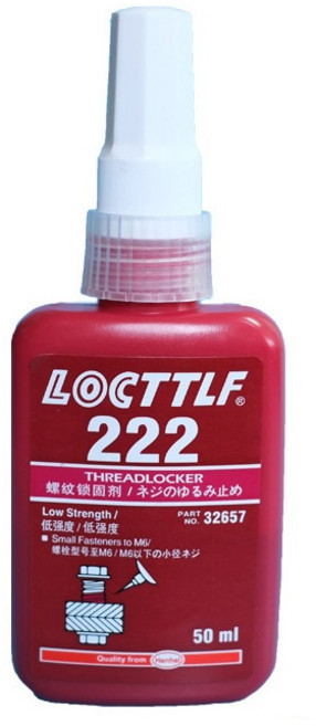 LOCTTLF 螺紋鎖固劑 中強度厭氧膠 金屬螺絲固定劑, 1個, 222－10ml