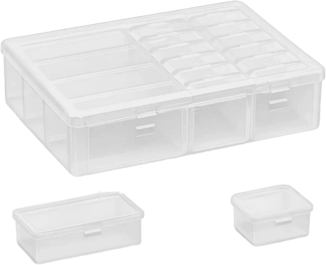 [2in1] 멀티 수납함 다용도 플라스틱 멀티박스, 1개