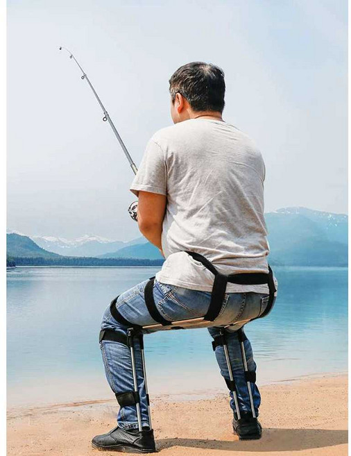 보이지않는의자 투명 체어 대기 낚시 서서일하는 작업, S 사이즈(150-160cm 적합), 1개