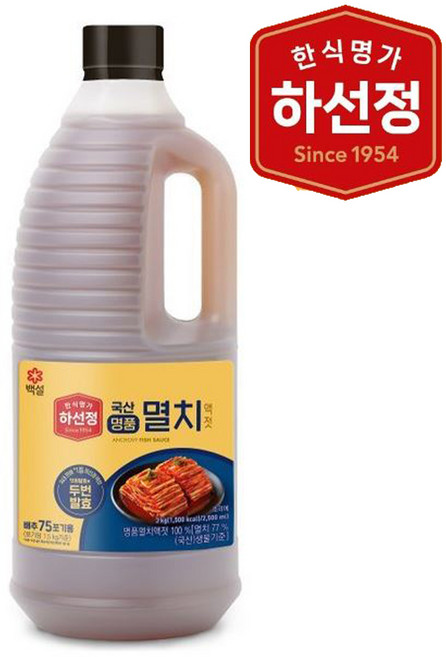 하선정 국산명품 멸치액젓(덧장) 3kg