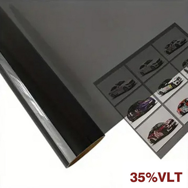 汽車隔熱膜 玻璃隔熱紙 遮光玻璃貼 隱私玻璃貼 汽車玻璃貼 防曬隔熱膜 車窗玻璃貼, 35% 柔和半透明