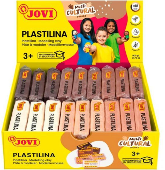 조비 모델링 클레이 다문화 색상 50gz. 막대 18개 세트 6가지 각각 3가지, Multicultural, Set of 18