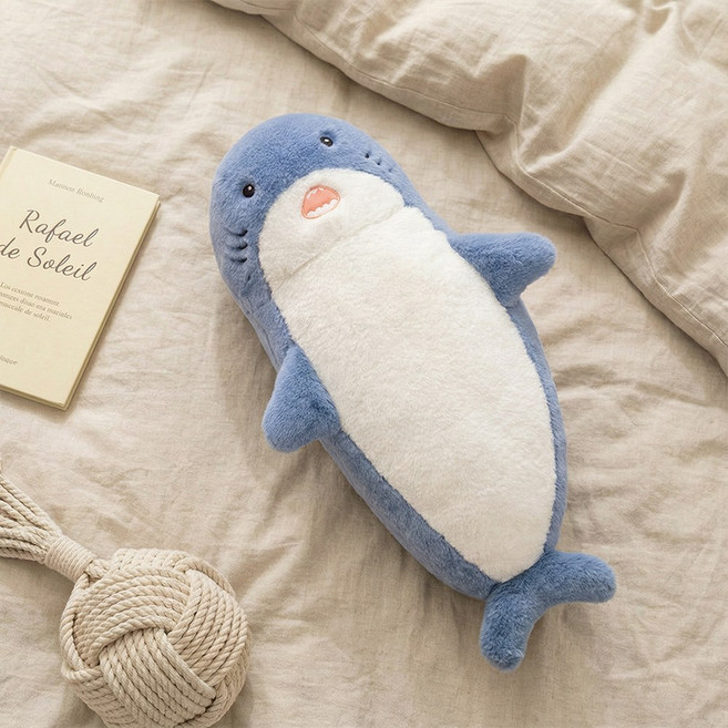 Pogeuni 귀요미 쇼파쿠션 인형 베개 바디필로우 등 받이 쿠션, 상어