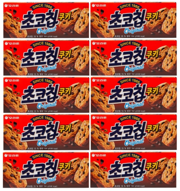 오리온 초코칩쿠키 104g x 10개