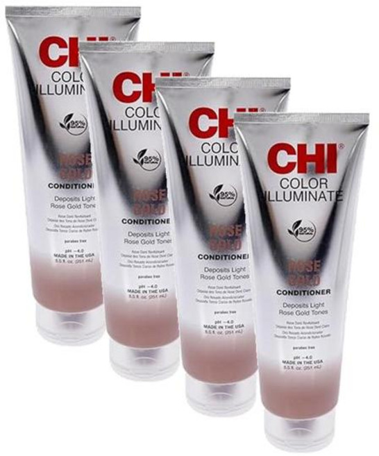 치 아이오닉 로즈골드 컬러 컨디셔너 CHI Ionic Color Illuminate Conditioners, 4개, 355ml