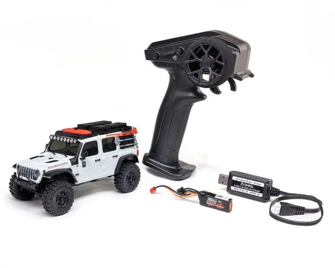 AXIAL SCX30 1:30 RC카 미니 브러시드 지프 랭글러/브론코 픽업 트럭 4WD RTR 2S 클라이밍 오프로드 자동차, 02 White