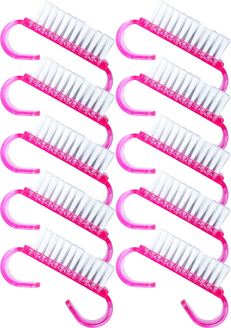 10개입 네일 더스트브러쉬 미니 손잡이c형, 1개, 10개입 c형손잡이-핑크