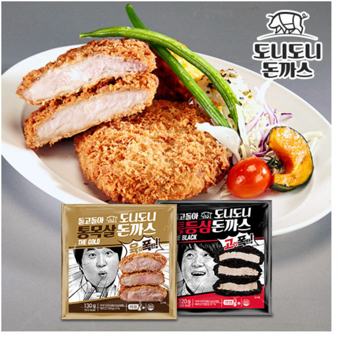 [정형돈의 도니도니돈까스 ] 도니도니 수제 특돈까스 2종 세트 총 13팩 (목살 11팩+블랙통등심 2팩 소스 2종 총 13팩), 상세 설명 참조, 상세 설명 참조, 상세 설명 참조