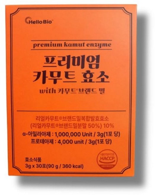프리미엄 카무트 효소 with 카무트 브랜드 밀 100% HACCP 식약청인증 곡물효소 발효효소, 1개, 90g