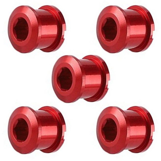 시그니처베이지 자전거 초경량 크랭크 체인링 싱글 볼트 YPZ331, 5개, 레드