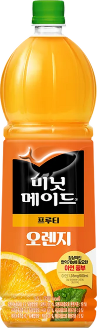 미닛메이드 푸르티 오렌지 1.5L 2개