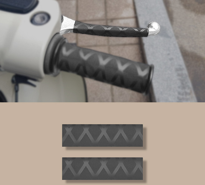 오토바이 바이크 논슬립 미끄럼방지 핸들 브레이크 수축튜브 열선그립 용품 겨울, 1세트, Brake