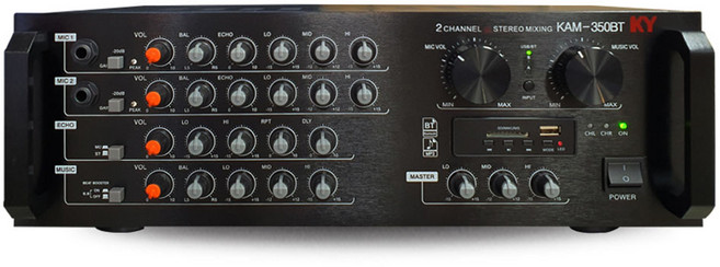 금영앰프 KAM-350BT 블루투스앰프 업소용 노래방앰프 매장용앰프 2채널 300W