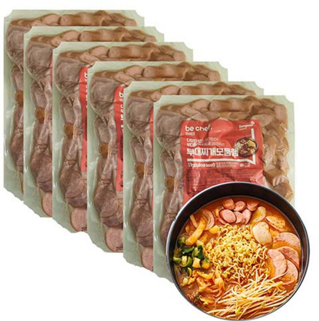 동원 부대찌개모둠햄-1박스(1kgx6개) 20인분 부대찌개 업소 전문용, 1kg, 6개