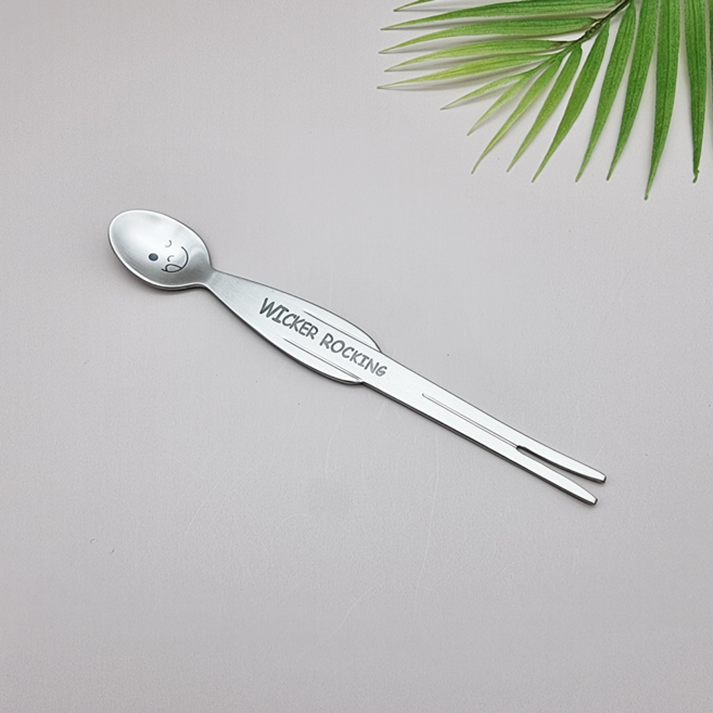 윙커 양면 수저 포크 올스텐 커트러리 윙크 홈카페, 1개