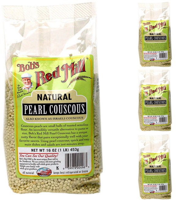 밥스레드밀 내추럴 펄 쿠스쿠스, 453g, 4개