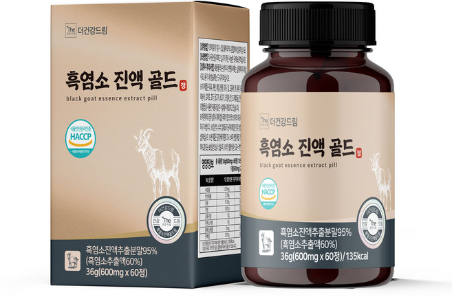 더건강드림 흑염소 진액 골드 정 고함량 95% 식약처 HACCP 인증, 1박스, 60정