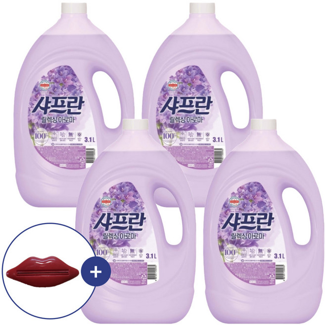 샤프란 릴렉싱아로마 3100ml X 4개(치약짜개), 1세트, 3.1L