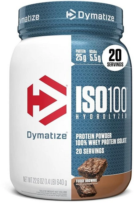 Dymatize 다이마타이즈 ISO100 가수분해 단백질 파우더 25g 20회분 단백질보충제, DYMATIZE 3-20회분 (1팩), Fudge 브라우니, 1개 - 쿠팡