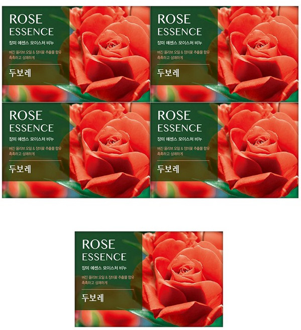 해피바스 두보레 비누 장미향, 100g, 5개