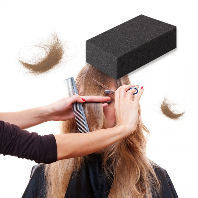 미용실 스폰지 이발 미용재료 머리카락 얼굴털이개, 1개