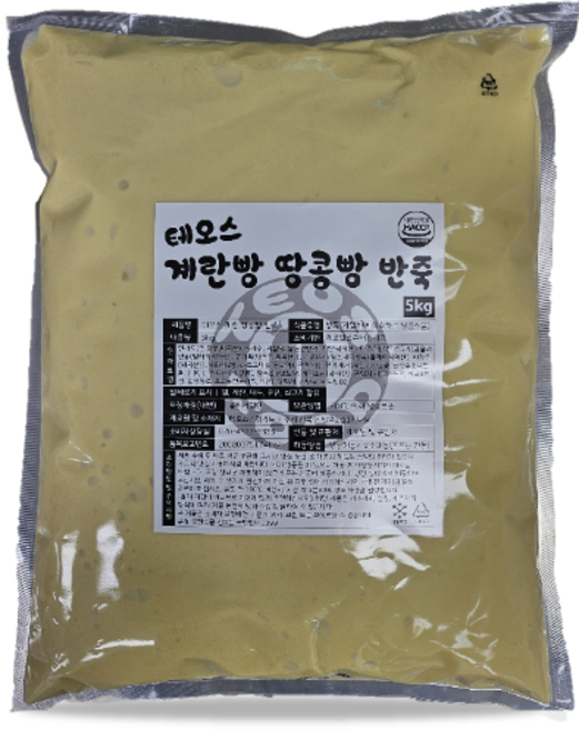 테오스 계란빵 땅콩빵 반죽 5kg 업소용 믹스 재료, 1개