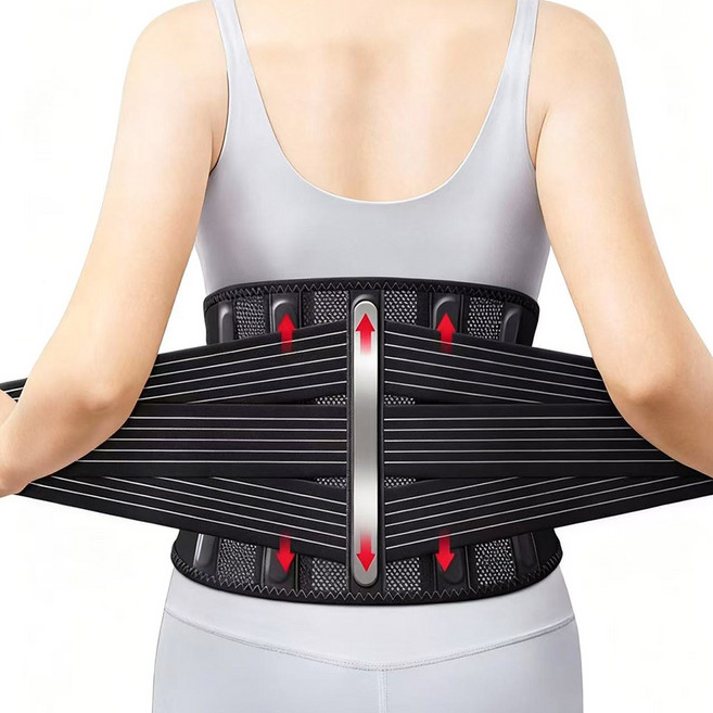 고탄력 통기성 편안한 메쉬 허리고정 남녀공용 허리보호대, 1개