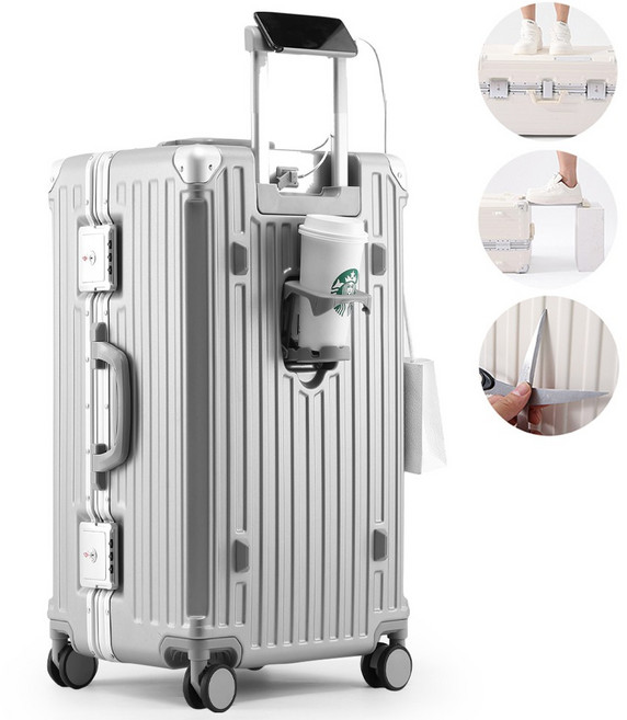 Chephie 튼튼한 대형 하드 여행용 캐리어 대용량