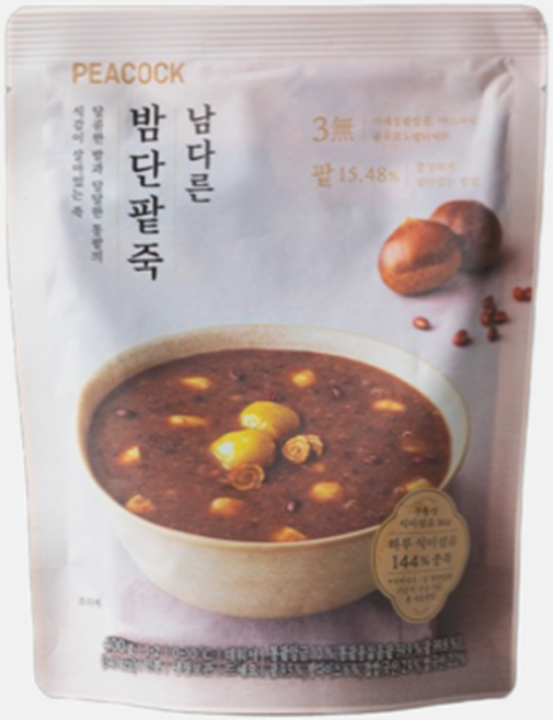 피코크 남다른 밤단팥죽 400g, 2개