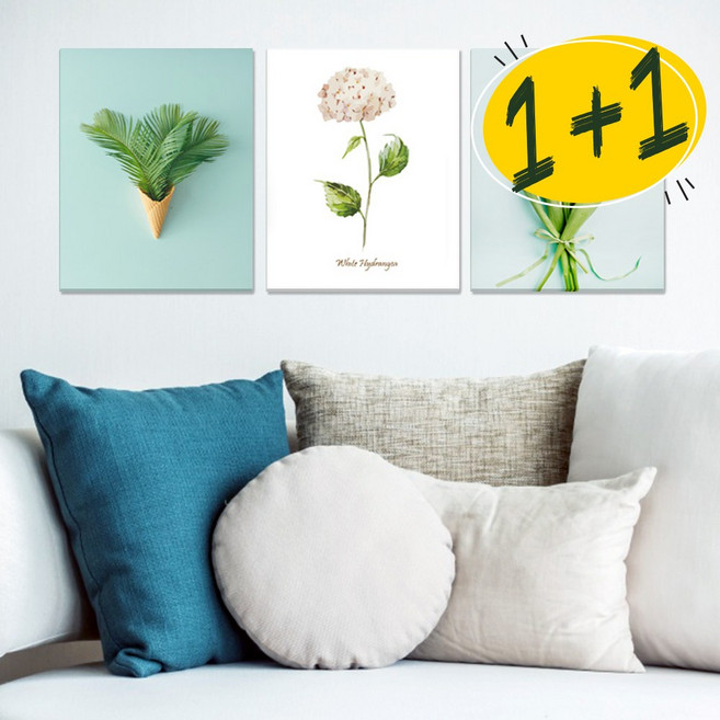 수국 캔버스액자 1+1 꽃그림 그림액자 식물