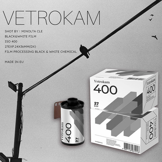 VETROKAM 400 ISO 400 黑白膠捲, 1個, 黑白 -27張 效期2027/12