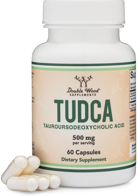 Double Wood TUDCA 500mg 더블 우드 투드카 간 효소 60캡슐, 60정, 2개
