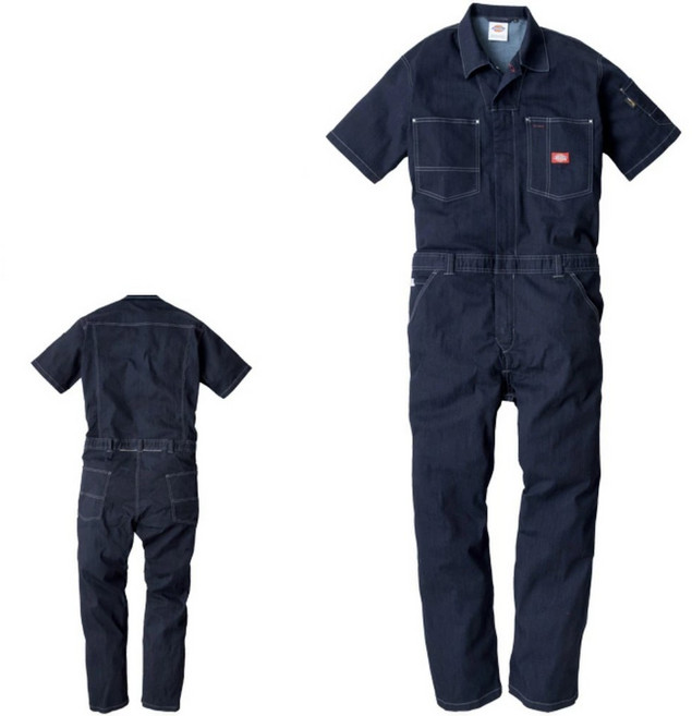 디키즈 점프슈트 스트레치 데님 반팔 D-752 Dickies 올시즌 점프수트 작업복