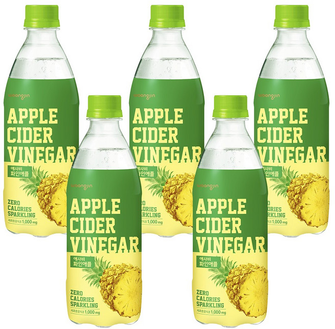 웅진 애사비 파인애플, 500ml, 5개
