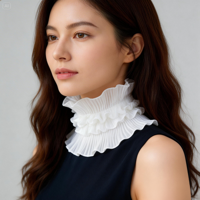 ITSKA 레이스 넥워머 골프 야외활동 햇빛 자외선차단 레이어드 패션