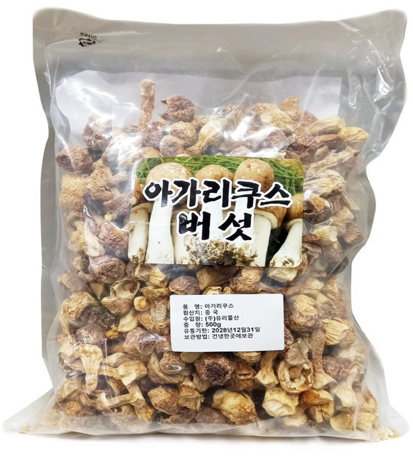 천년약초 수입 중국산 아가리쿠스버섯 신령버섯, 1개, 250g