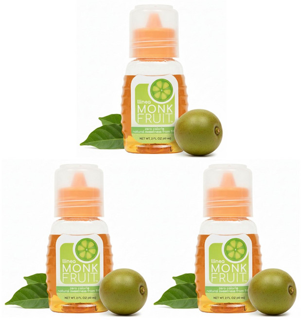 llinea 일리네아 몽크 드랍스 100% 몽크 프루트 스위트너 액상 60ml 200회분 X 3개
