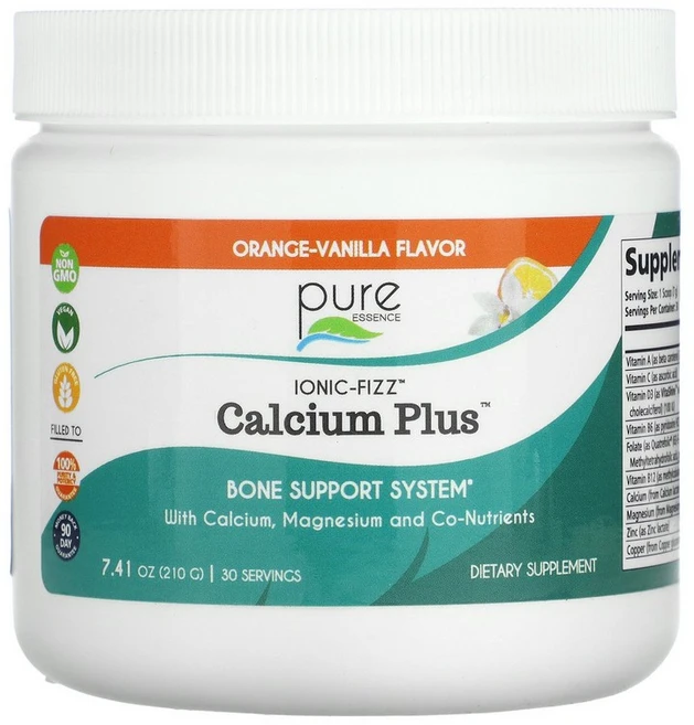 Pure Essence lonic-Fizz™ Calcium Plus Orange-Vanilla 7.41 oz (210 g), Pure Essence, Ionic Fizz Calci, 210g, 1개 - 쿠팡