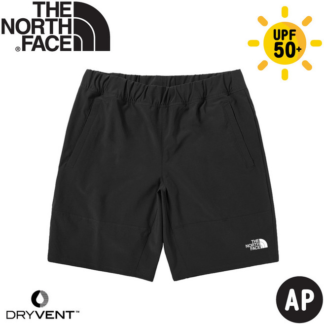 [現貨] The North Face 男 防潑防晒四向彈力短褲《黑》/4CL1/休閒短褲/短褲/快乾短褲