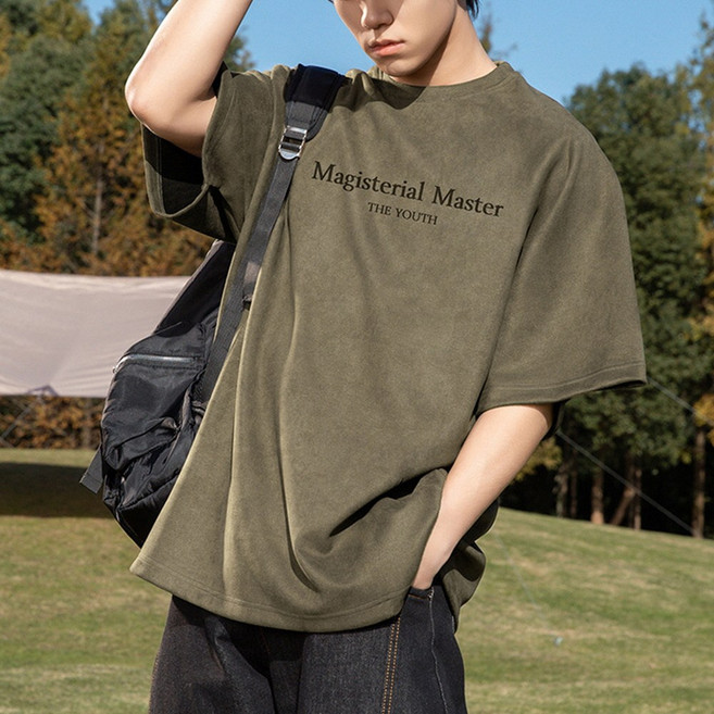 지디오 남여공용 반팔 티셔츠 빅사이즈 오버핏 라운드넥 프린팅 박시 여름 8