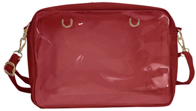 일본 JK 유니폼 학교 핸드백 대학생 PU 투명 크로스 바디 백