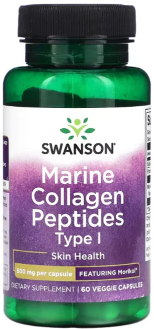 스완슨 해양 콜라겐 펩타이드 1형 500mg 60 베지캡슐, 1개, 60정 - 쿠팡