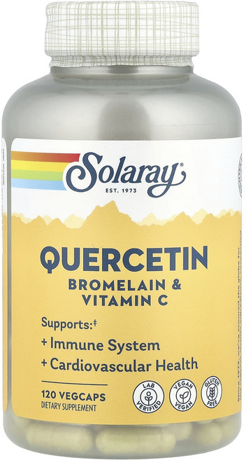 쏠라레이 퀘르세틴 브로멜라인 앤드 비타민C 함유 베지캡슐 120정, 5개