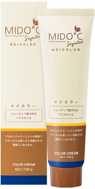 미도씨 메이헤어 칼라크림 150g 새치커버 염색약 6개당 산화제 1000ml, BN7, 1개