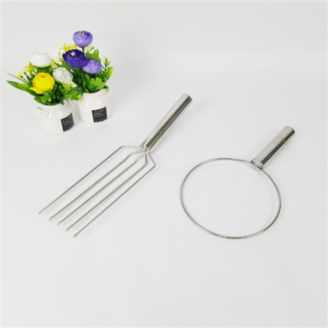 오메가키친 젓갈삼지창 포크 젓갈뜨개 비닐걸이 스텐 주방잡화, 스텐젓갈삼지창, 1개