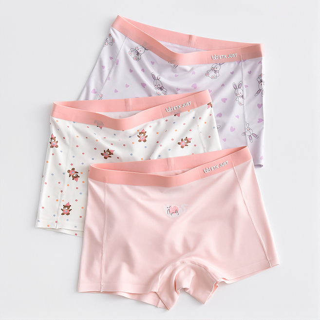 코코몽드 KC인증 여아용 성장기에 맞춘 우리아이 속옷 50수 모달 드로즈 3종세트 GB-151