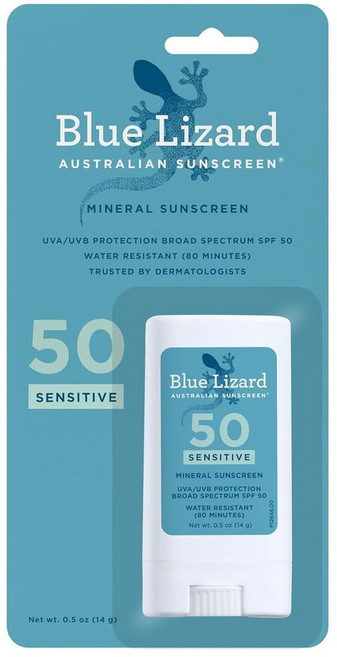 Blue Lizard 블루리자드 센시티브 미네랄 선크림 스틱 SPF 50+, 1개